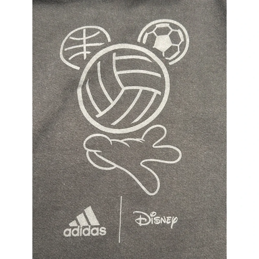 Adidas Disney Hoodie Mens XL Black Mickey Mouse Sports Graphic Pullover